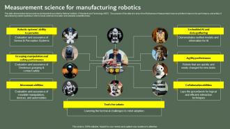 Measurement Science For Manufacturing Optimizing Business Performance Using Industrial Robots IT