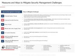 Measures and ways to mitigate security measures ways mitigate security management challenges