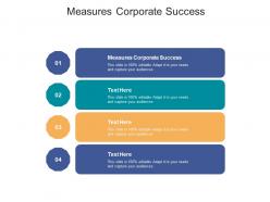 Measures corporate success ppt powerpoint presentation layouts outfit cpb