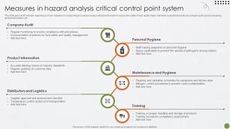 Measures In Hazard Analysis Food Quality Best Practices For Food Quality And Safety Management