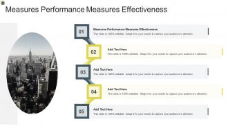 Measures Performance Measures Effectiveness In Powerpoint And Google Slides Cpb
