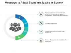 Measures to adapt economic justice in society