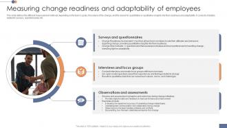 Measuring Change Readiness And Adaptability Operational Transformation Initiatives CM SS V