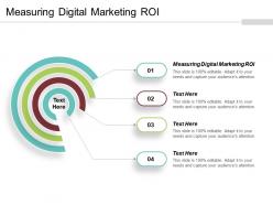 Measuring digital marketing roi ppt powerpoint presentation gallery pictures cpb
