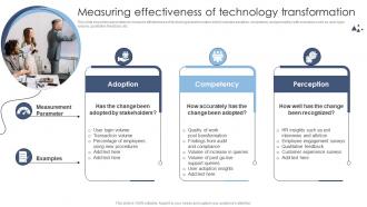 Measuring Effectiveness Of Technology Transformation Technology Transformation Models