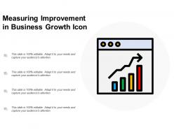Measuring improvement in business growth icon