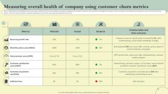 Measuring Overall Health Of Company Using Reducing Customer Acquisition Cost