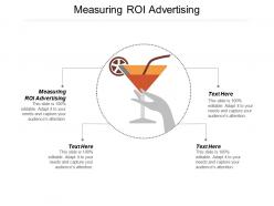 Measuring roi advertising ppt powerpoint presentation portfolio elements cpb