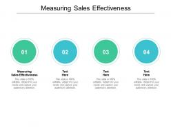 Measuring sales effectiveness ppt powerpoint presentation pictures designs download cpb