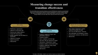 Measuring Transition Effectiveness Change Management Plan For Organizational Transitions CM SS