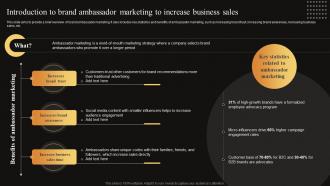 Measuring WOM Marketing Campaign Success Introduction To Brand Ambassador MKT SS V