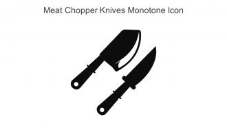 Meat Chopper Knives Monotone Icon In Powerpoint Pptx Png And Editable Eps Format