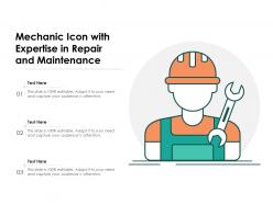 Mechanic icon with expertise in repair and maintenance