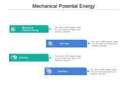 Mechanical potential energy ppt powerpoint presentation pictures mockup cpb