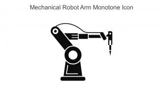 Mechanical Robot Arm Monotone Icon In Powerpoint Pptx Png And Editable Eps Format