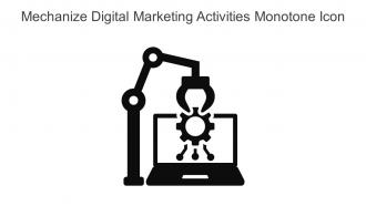 Mechanize Digital Marketing Activities Monotone Icon In Powerpoint Pptx Png And Editable Eps Format