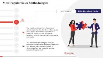 MEDDPICC Sales Methodology To Improve Your Sales Process Training Ppt Graphical Pre-designed