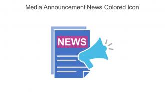 Media Announcement News Colored Icon In Powerpoint Pptx Png And Editable Eps Format
