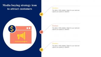 Media Buying Strategy Icon To Attract Customers