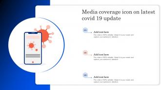 Media coverage icon on latest covid 19 update