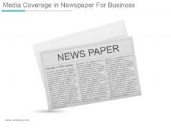 Media coverage in newspaper for business ppt design