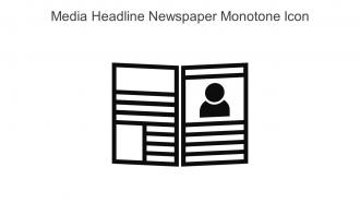 Media Headline Newspaper Monotone Icon In Powerpoint Pptx Png And Editable Eps Format