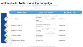 Media Marketing Action Plan For Twitter Marketing Campaign Ppt Model Files