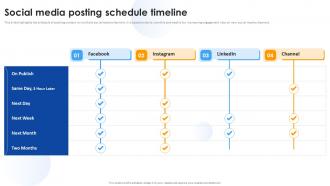 Media Marketing Social Media Posting Schedule Timeline Ppt Styles Design Templates