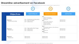 Media Marketing Streamline Advertisement On Facebook Ppt Outline Template