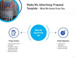 Media mix advertising proposal template powerpoint presentation slides