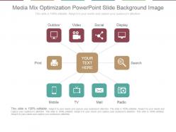 Media mix optimization powerpoint slide background image