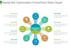 Media mix optimization powerpoint slide clipart