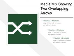 Media mix showing two overlapping arrows