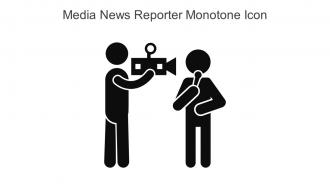 Media News Reporter Monotone Icon In Powerpoint Pptx Png And Editable Eps Format