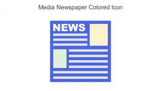 Media Newspaper Colored Icon In Powerpoint Pptx Png And Editable Eps Format