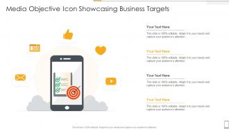 Media Objective Icon Showcasing Business Targets