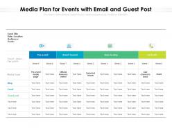 Media plan for events with email and guest post