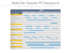 Media plan template ppt background