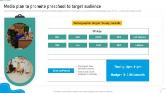 Media Plan To Promote Preschool Marketing Strategic Plan To Develop Brand Strategy SS V