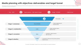 Media Planning With Objectives Deliverables And Target Funnel