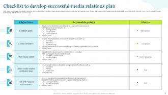Media Relations Plan Powerpoint Ppt Template Bundles