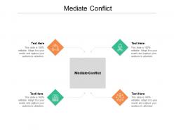 Mediate conflict ppt powerpoint presentation summary design templates cpb