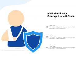 Medical accidental coverage icon with shield