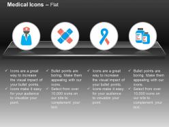 Medical assistant bandage aids symbol medicine ppt icons graphics