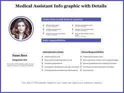 Medical assistant info graphic with details