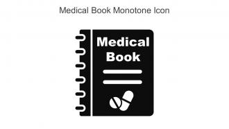 Medical Book Monotone Icon In Powerpoint Pptx Png And Editable Eps Format