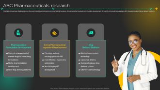 Medical Care Company Profile Abc Pharmaceuticals Research Ppt Slides Inspiration