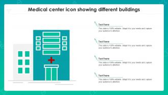 Medical Center Icon Showing Different Buildings