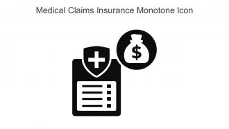 Medical Claims Insurance Monotone Icon In Powerpoint Pptx Png And Editable Eps Format