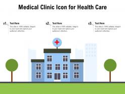 Medical clinic icon for health care